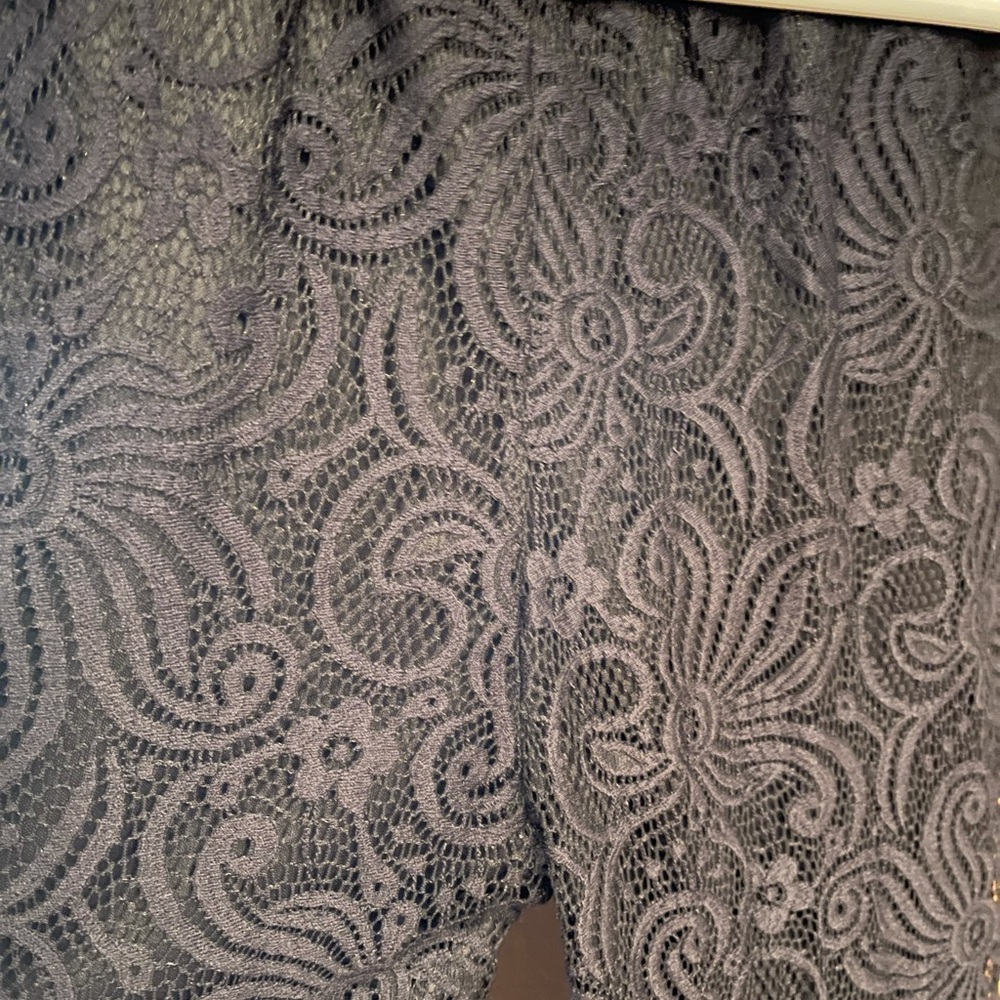 Black lace palazzo pants